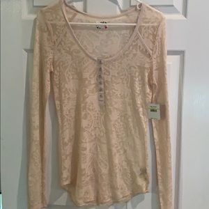 Free People Pale Peach Top